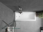 MEXEN/S - Cubik obdĺžniková vaňa 170 x 70 cm s panelom + vaňová zástena 50, transparent, chróm 550317070X9505000001