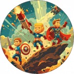 Jedlý papier Avengers hrdinovia v súboji 19,5 cm - Pictu Hap - Pictu Hap