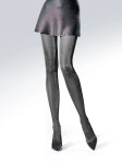 Dámske pančuchové nohavice Party Lurex 30 den - Knittex NOQ 2-S černo-stříbrná
