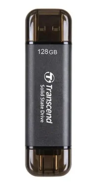Transcend ESD310C 128GB čierna / Externý SSD disk / USB-A/C 3.2 Gen 2 / R: 1050 MB/s / W: 700 MB/s (TS128GESD310C)