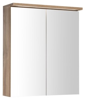 AQUALINE - KAWA STRIP Galérka s LED osvetlením 60x70x22cm, dub emporio WGL36S