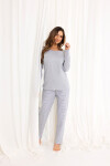 DÁMSKE PYŽAMO 714 BIG J/25 bledá melanž 2XL