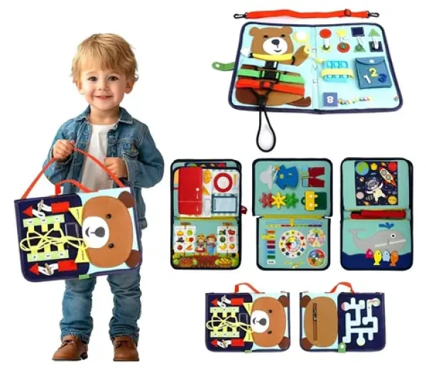 2Kids Toys Senzorická busy kniha Medvedík