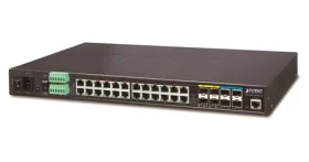 Planet IGS-6325-20T4C4X / Switch priemyselný L3 / 20x 1Gb RJ-45 / 4X 1Gb SFP / 4X 10Gb SFP+ / -40 až 75 ° C / IP30 (IGS-6325-20T4C4X)
