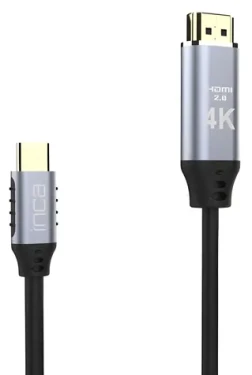 INCA ITCH-02TX / Kabel USB-C - HDMI / 4K 30Hz / pozlacené konektory / 2 m (ITCH-02TX)