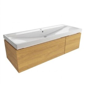 Kúpeľňová skrinka s umývadlom SAT Feel 120x30x44, 8 cm dub medový mat SATFEEL2120DMU5 SATFEEL2120DMU5