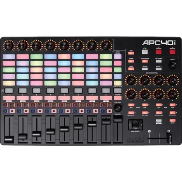 AKAI MPD 232 Pad kontrolér MIDI USB RGB čierna / mixážny pult (APC40II)