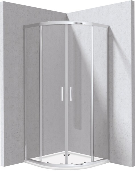 DEANTE - Funkia Evo štvrťkruh sprchovací kút s vaničkou, 90x90 cm KYPP0099P