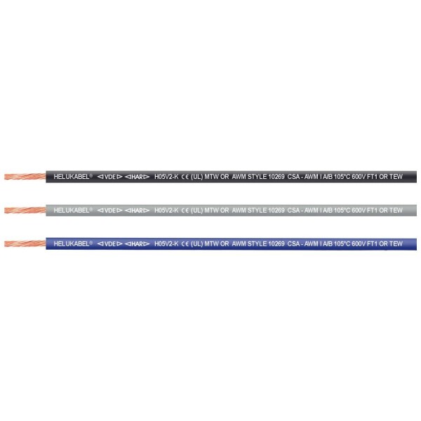 HELU 65492-2500 jeden drôt, H05V2-K, 1 x 0.75 mm², tmavomodrá, biela, 2500 m; 65492-2500