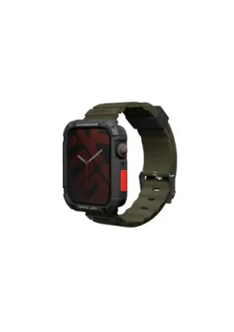 SKINARMA SHOKKU silikónový remienok pre Apple Watch 45/44/42 mm olivová (8886461241792)