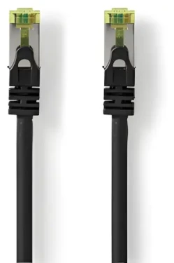 Nedis CAT7 S/FTP čierna / Sieťový kábel / RJ45 - RJ45 / 0,25 m / LSZH (CCGL85420BK025)
