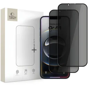 Tech-Protect Anti Spy Glass Pro+ iPhone 17e/16e/14/13 Pro/13 čierna / Ochranné sklo / Privacy filter / 2 ks