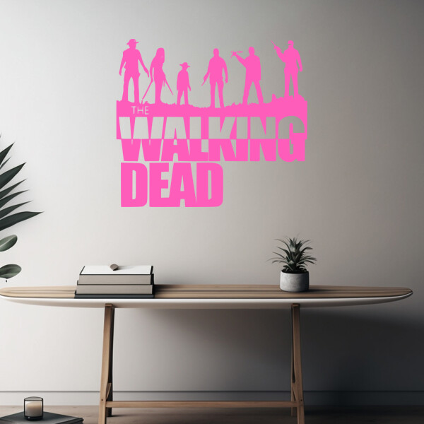 Veselá Stena Samolepka The Walking Dead Farba: ružová, Veľkosť: 80 x 71 cm
