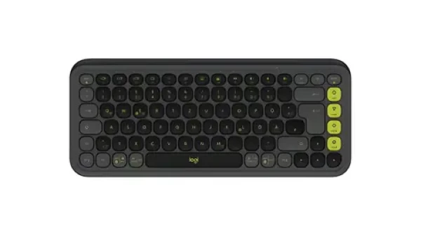 Logitech POP ICON Keys grafitová - DE / Bezdrôtová klávesnica / 2,4 GHz / Bluetooth / DE layout (920-013059)