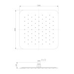 SAPHO - SLIM hlavová sprcha, 300x300m, zlato mat SL101GB