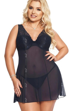 Dámsky sexy set Berta Black - SoftLine 3XL černá