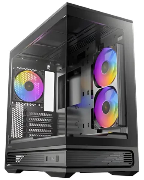 Antec C2M ARGB černá / mATX / mini-ITX / 1x USB-C 3.2 Gen2 / ARGB ventilátory / bez zdroje / tvrzené sklo (0-761345-10281-0)