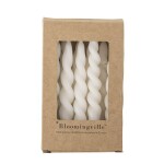 Bloomingville Sviečky Twist White – set 12 ks