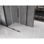 MEXEN/S - Velár sprchovací kút, posuvné dvere 130 x 85, dekor, čierna 871-130-085-31-70