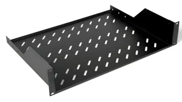 Equip 19" čierna / Polica do racku / 2U / hĺbka 35 cm (EZFS-19-2-80-B)
