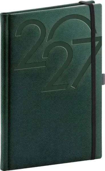 NOTIQUE Týždenný diár AJAX 2027 zelený / 15 x 21 cm