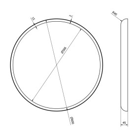 SAPHO - FLOAT LED podsvietené zrkadlo, ø 60cm, biela 22559
