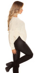 Trendy KouCla knit sweater with side- Button Einheitsgroesse