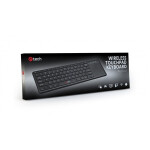 C-TECH WLTK-01 čierna / Bezdrôtová klávesnica s touchpadom / USB (WLTK-01)