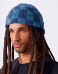 Service Works Chunky Check Beanie Navy