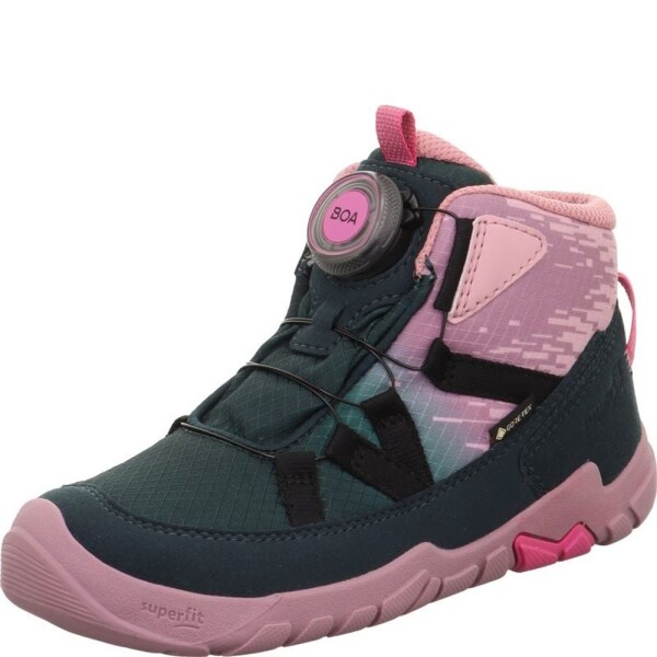 Dievčenská celoročná obuv Superfit barefit TRACE GTX Green/Rose 1-006040-7010 - 33