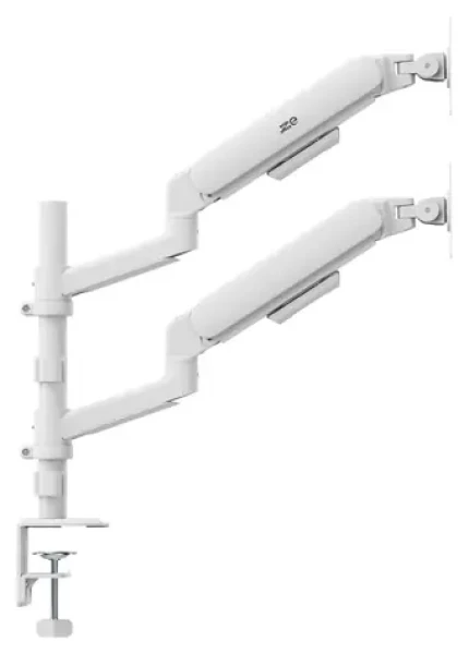 ER-692 biela / Stolný držiak pre dva monitory / 17-32" / VESA 75x75-100x100 / nosnosť 10 kg / plynová pružina (ER-692 W)
