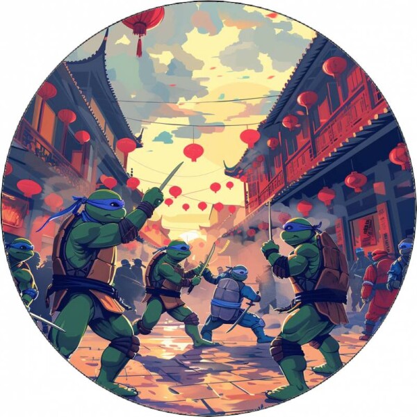 Jedlý papier želve Ninja vo meste 19,5 cm - Pictu Hap - Pictu Hap