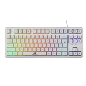 Baracuda KRILL Herná membránová klávesnica / US layout / 1.5m / RGB / USB / Antighosting 19 kláves / biela (KRILL-W)