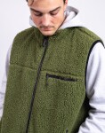 Gramicci Reversible Sherpa Vest OLIVE/DUSTY NAVY S