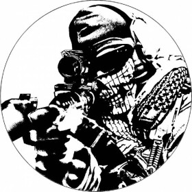 Jedlý papier Call of Duty čiernobiela ilustrácia bojovník 19,5 cm - Pictu Hap - Pictu Hap