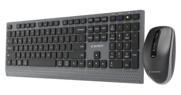 Gembird KBS-WPS-02 / Bezdrôtová sada klávesnice a myši / 2,4 GHz + Bluetooth / US rozloženie kláves (KBS-WPS-02)