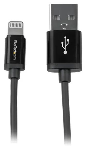StarTech čierna / Dátový kábel / USB-A na Lightning / 1 m (USBLT1MB)