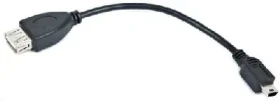 Gembird Kábel USB 2.0 / A-Mini B OTG 15cm / F/M / pre tablety a smartphone (A-OTG-AFBM-002)