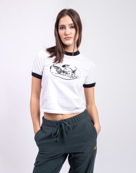 Carhartt WIP W' S/S Reminiscing Ringer T-Shirt White heavy stone wash M