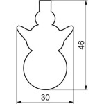 Vykrajovátko snehuliak 4,6 cm - Smolík
