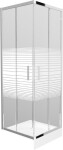 MEXEN/S - Rio štvorcový sprchovací kút 70 x 70, dekor, chróm + vanička Rio 860-070-070-01-20-4510