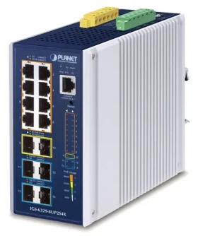 Planet IGS-6329-8UP2S4X / Switch priemyselný / L3 / 8x 1Gb RJ-45 / 2x 2.5Gb SFP / 4X 10Gb SFP+ / PoE 802.3bt 360W (IGS-6329-8UP2S4X)