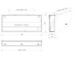 SAPHO - CLOE galérka s LED osvetlením, 120x50x18cm, biela CE120-0030