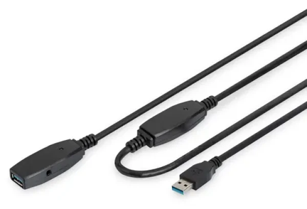 Digitus DA-73105 / Aktívny predlžovací kábel USB / USB-A - USB-A / 10 m / USB 3.2 Gen 1 / 5 Gb/s (DA-73105)