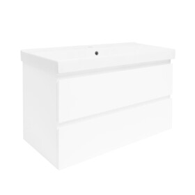 Kúpeľňová skrinka s umývadlom SAT B-Way 99x50x45 cm biela lesk BWAY2100WU1BI BWAY2100WU1BI