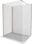 MEXEN/S - Kioto Sprchová zástena WALK-IN 125 x 110, transparent, meď kartáčovaná 800-125-212-65-00-110