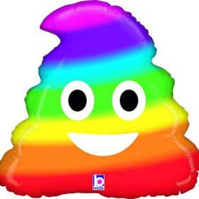 Nafukovací balónik emoji dúhový Poo 51 cm - Grabo