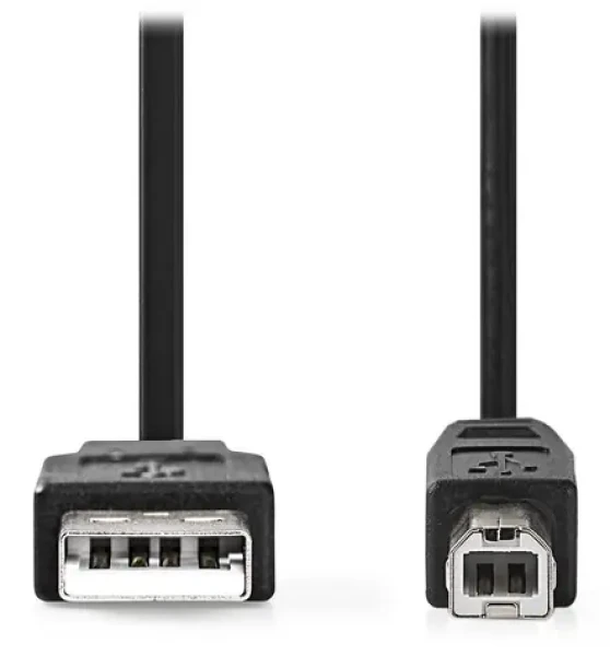 Nedis kábel USB-A - USB-B čierny / Kábel USB / USB 2.0 / 5 m (CCGL60100BK50)