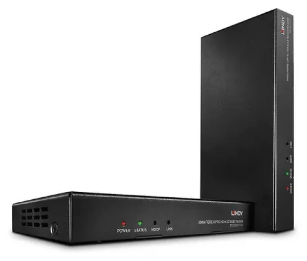 Lindy Fibre Optic HDMI 300-1000 m čierna / HDMI extender / 4K 60Hz / kovové telo (38174)