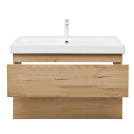 Kúpeľňová skrinka 2 zásuvková s umývadlom SAT B-Way 99x50x45 cm dub mat BWAY2100OAKU1BBI BWAY2100OAKU1BBI
